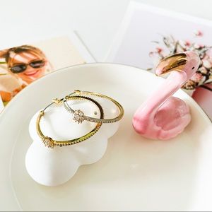 ❗️LAST ONE❗️Kate Spade Gardenia Hoop Earrings Gold